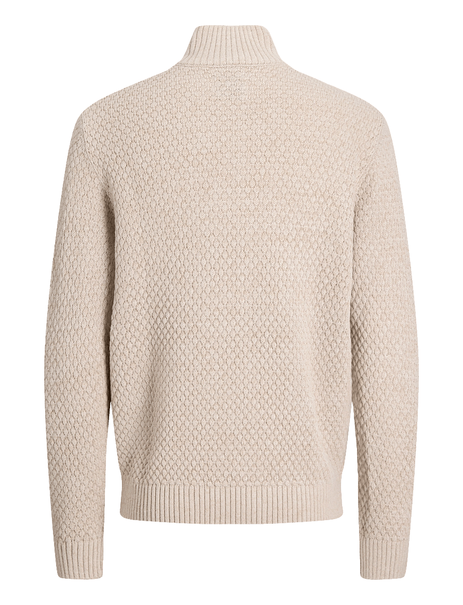 Jack & Jones - JJBLAKE KNIT HALF ZIP - moonbeam - 1