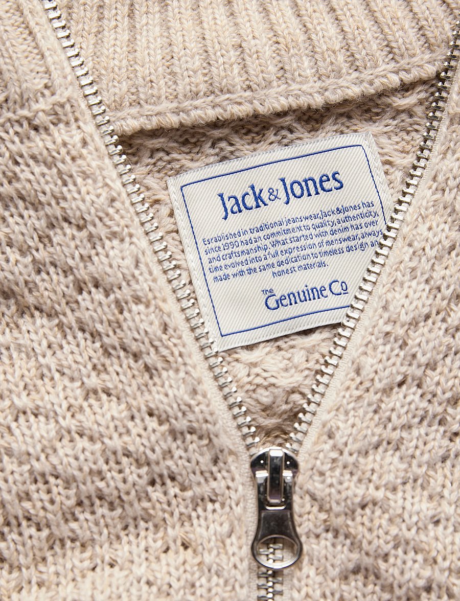 Jack & Jones - JJBLAKE KNIT HALF ZIP - pullover mit halbem reißverschluss - moonbeam - 3