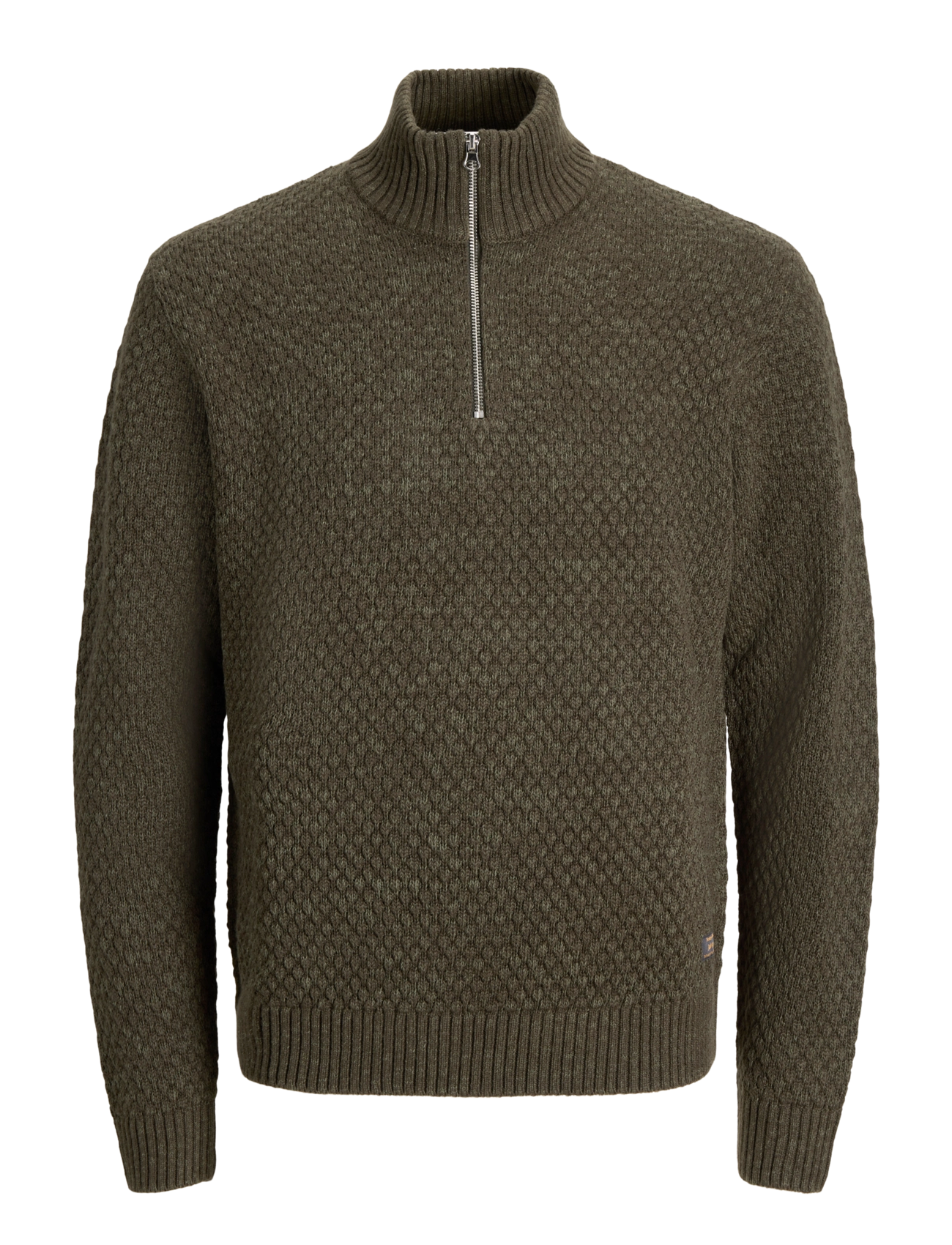 Jack & Jones JJBLAKE KNIT HALF ZIP - Kollektionen - ROSIN / khaki/green