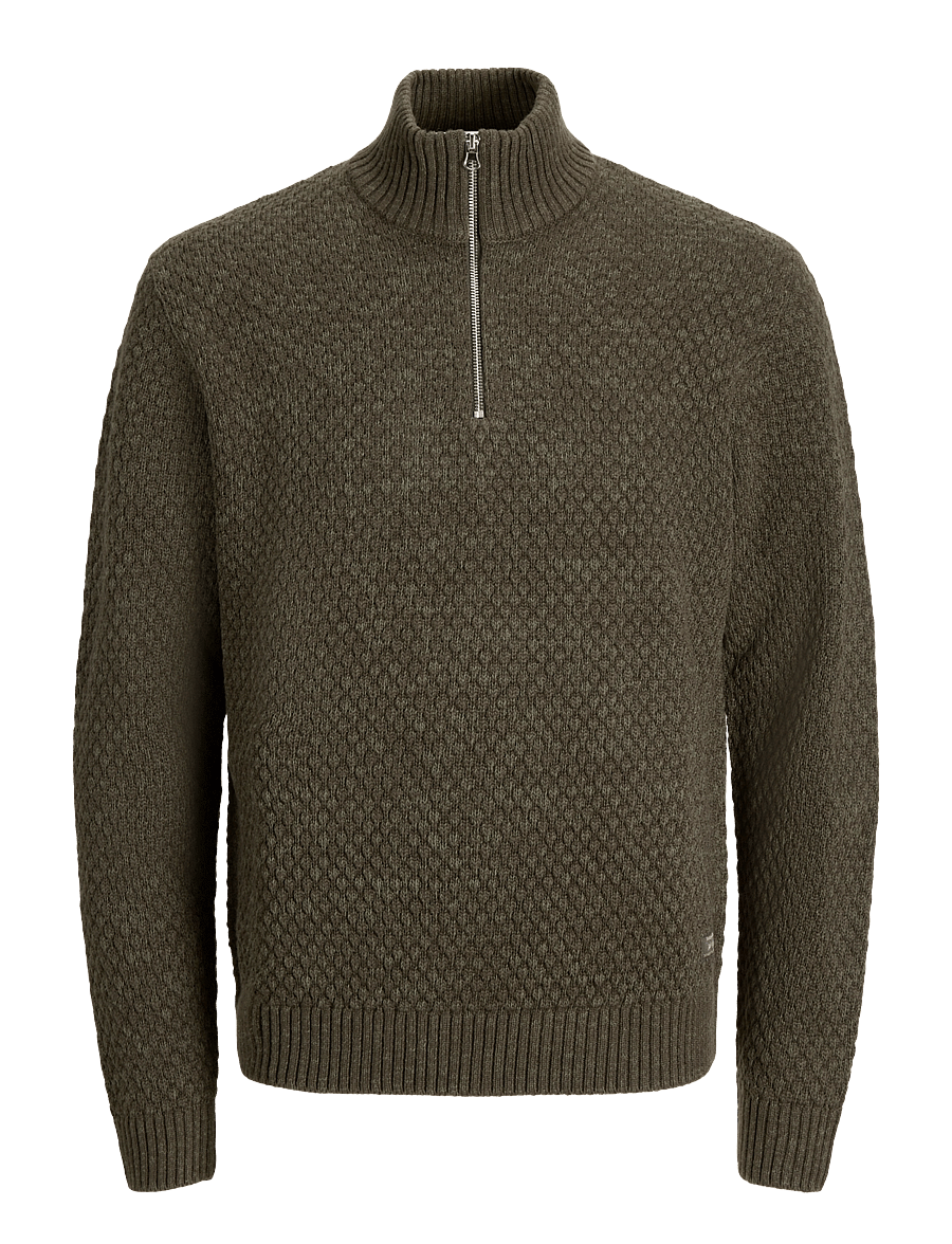 Jack & Jones - JJBLAKE KNIT HALF ZIP - rosin - 0