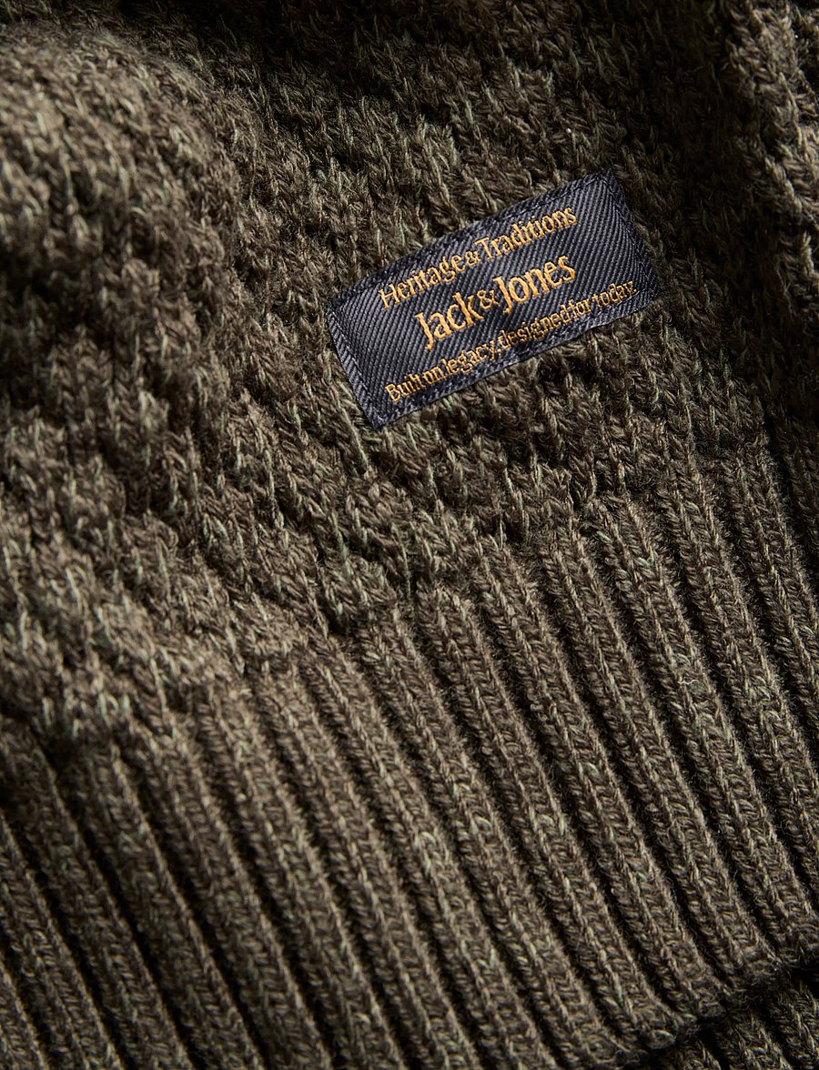 Jack & Jones - JJBLAKE KNIT HALF ZIP - halfzip strik - rosin - 3