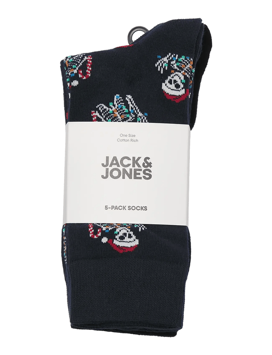 Jack & Jones - JACJOLLY SKULLS SOCKS 5 PACK - vanliga strumpor - navy blazer - 1