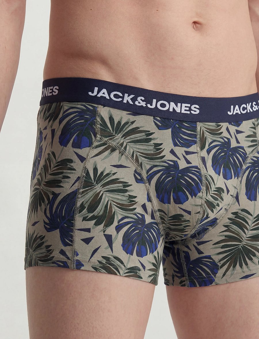 Jack & Jones - JACHENDO LEAVES TRUNKS 5 PACK - vetiver - 4