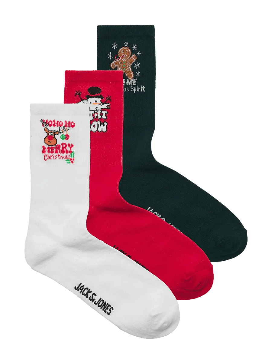 Jack & Jones - JACCOOKIE TENNIS SOCKS 3 PACK - vanliga strumpor - white - 0
