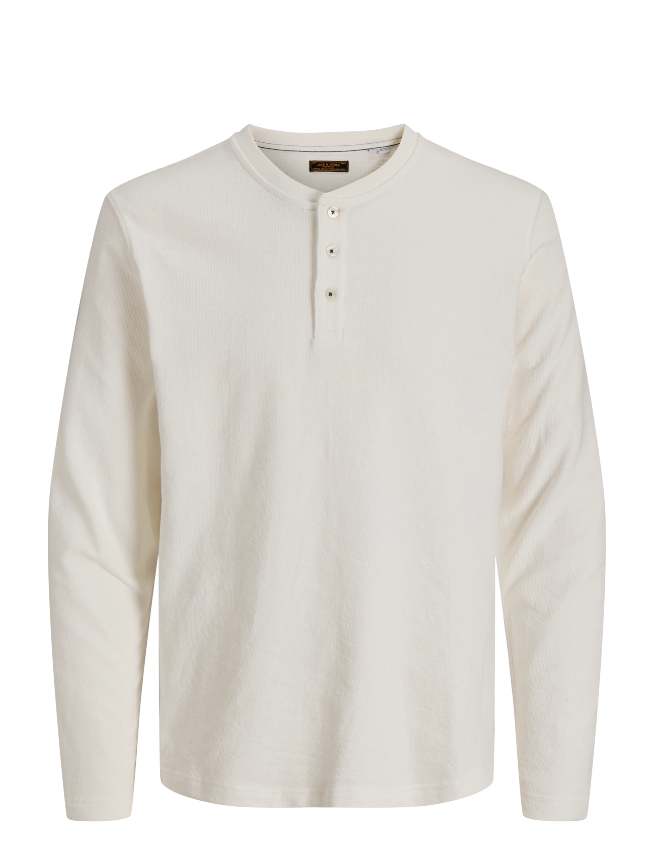 Jack & Jones JPRBLUASHER LS HENLEY TEE - Langærmede T-shirts - SNOW WHITE / white
