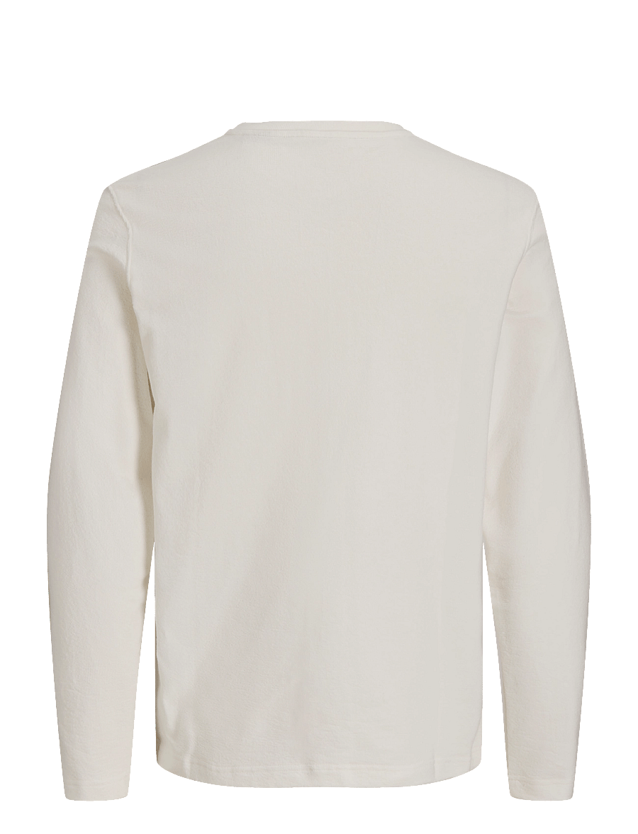 Jack & Jones - JPRBLUASHER LS HENLEY TEE - langärmelige t-shirts - snow white - 1