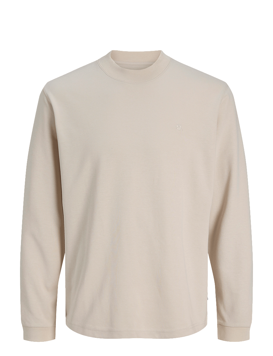 Jack & Jones - JPRBLAETHAN LS MOCK NECK TEE - långärmade t-shirts - ancient scroll - 0