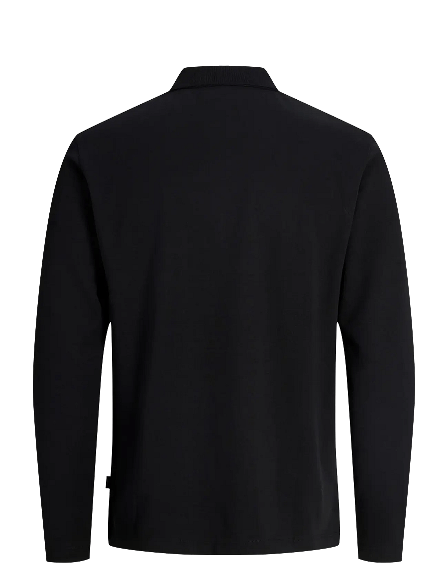 Jack & Jones - JPRBLAETHAN LS ZIP POLO - black - 2