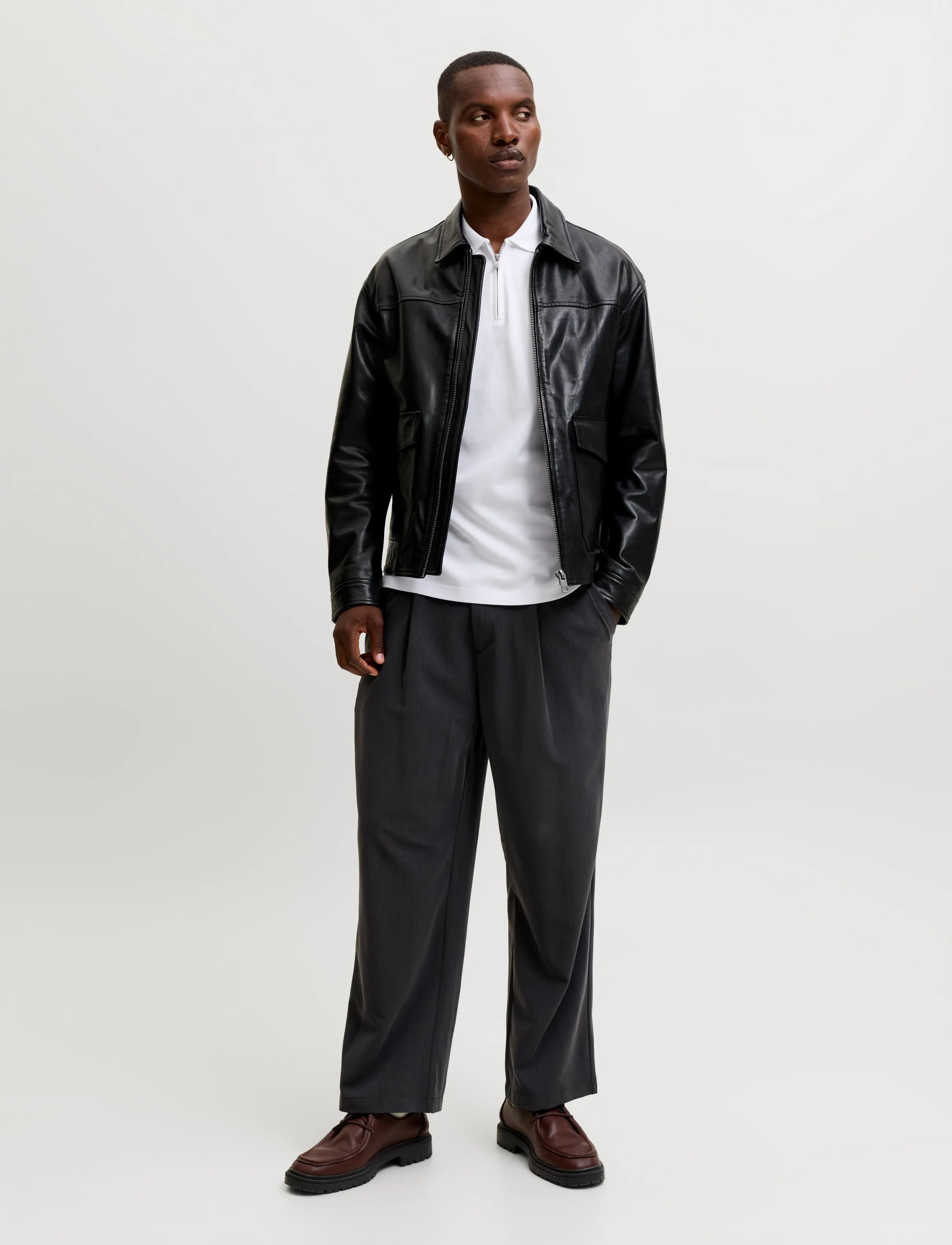 Jack & Jones - JPRBLAETHAN LS ZIP POLO - bright white - 4
