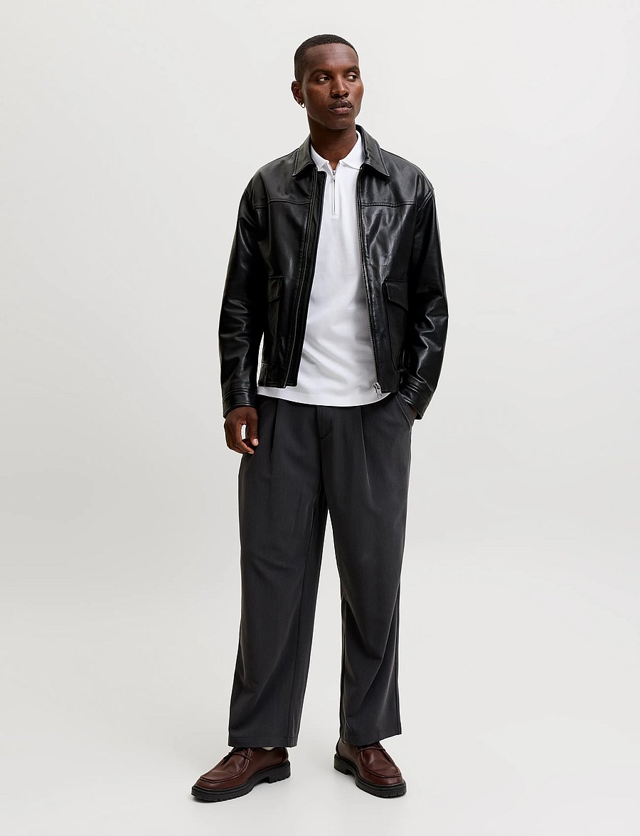 Jack & Jones - JPRBLAETHAN LS ZIP POLO - bright white - 4
