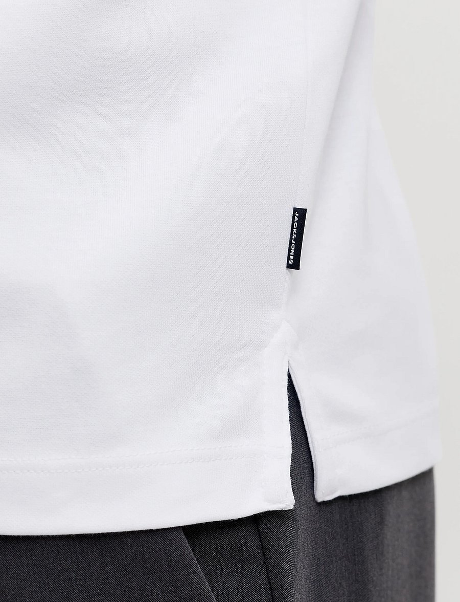 Jack & Jones - JPRBLAETHAN LS ZIP POLO - bright white - 5