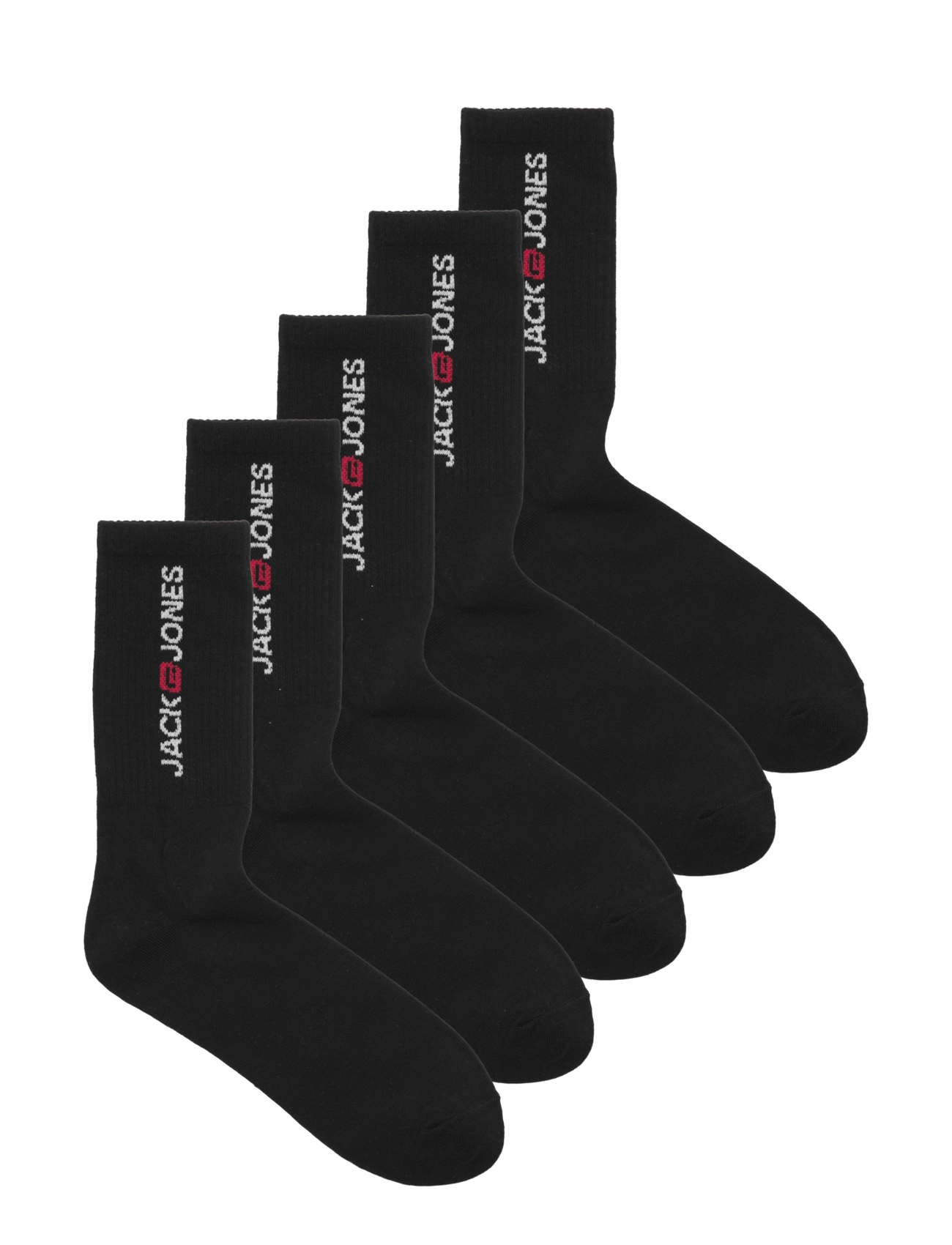 Jack & Jones JACCORP OLD LOGO TENNIS SOCKS 5 PACK - Aluspesu - BLACK / black