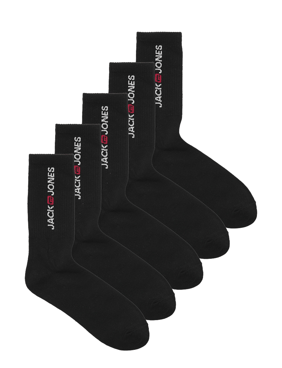Jack & Jones - JACCORP OLD LOGO TENNIS SOCKS 5 PACK - black - 0