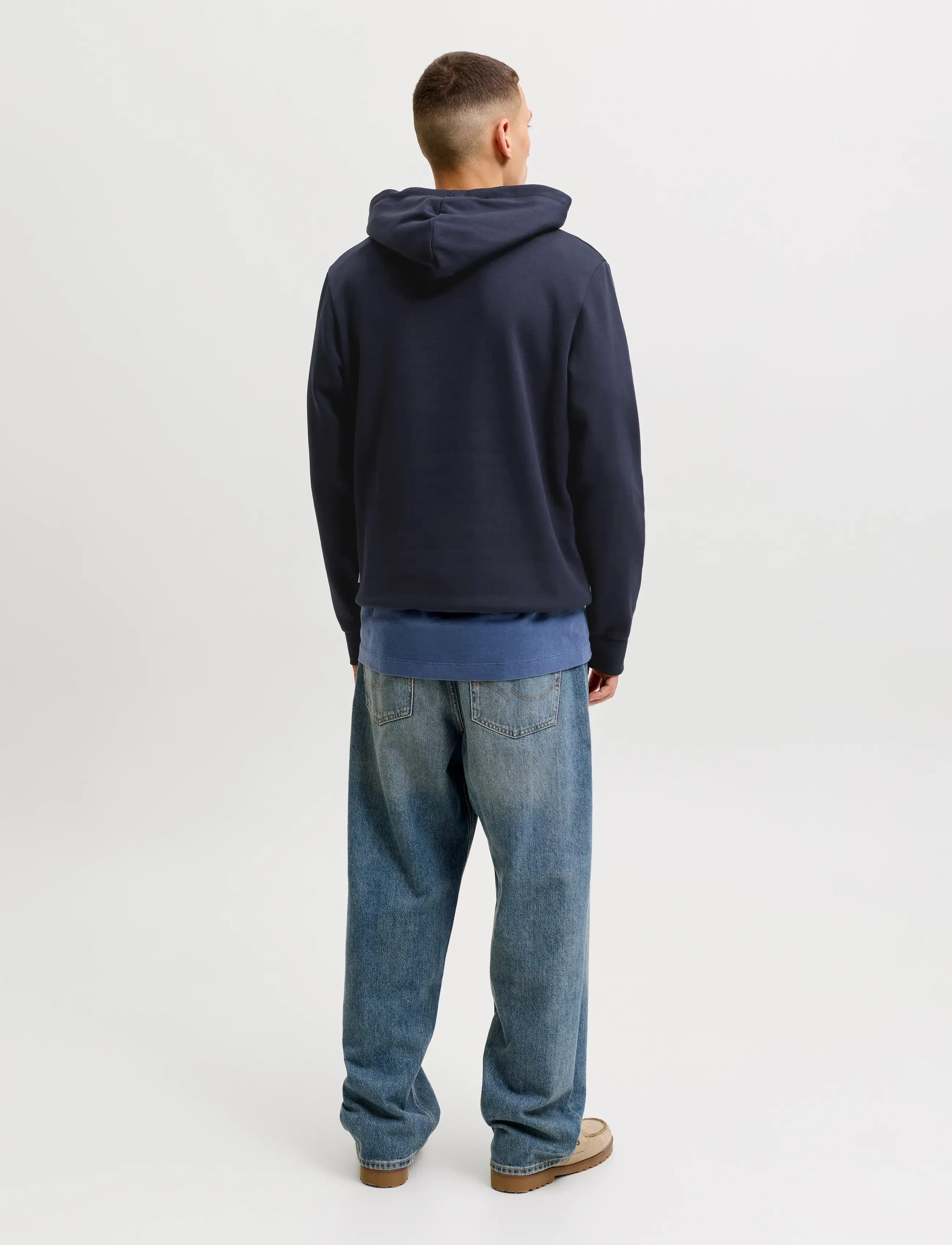 Sweatshirt marinblå / ljusröd 3