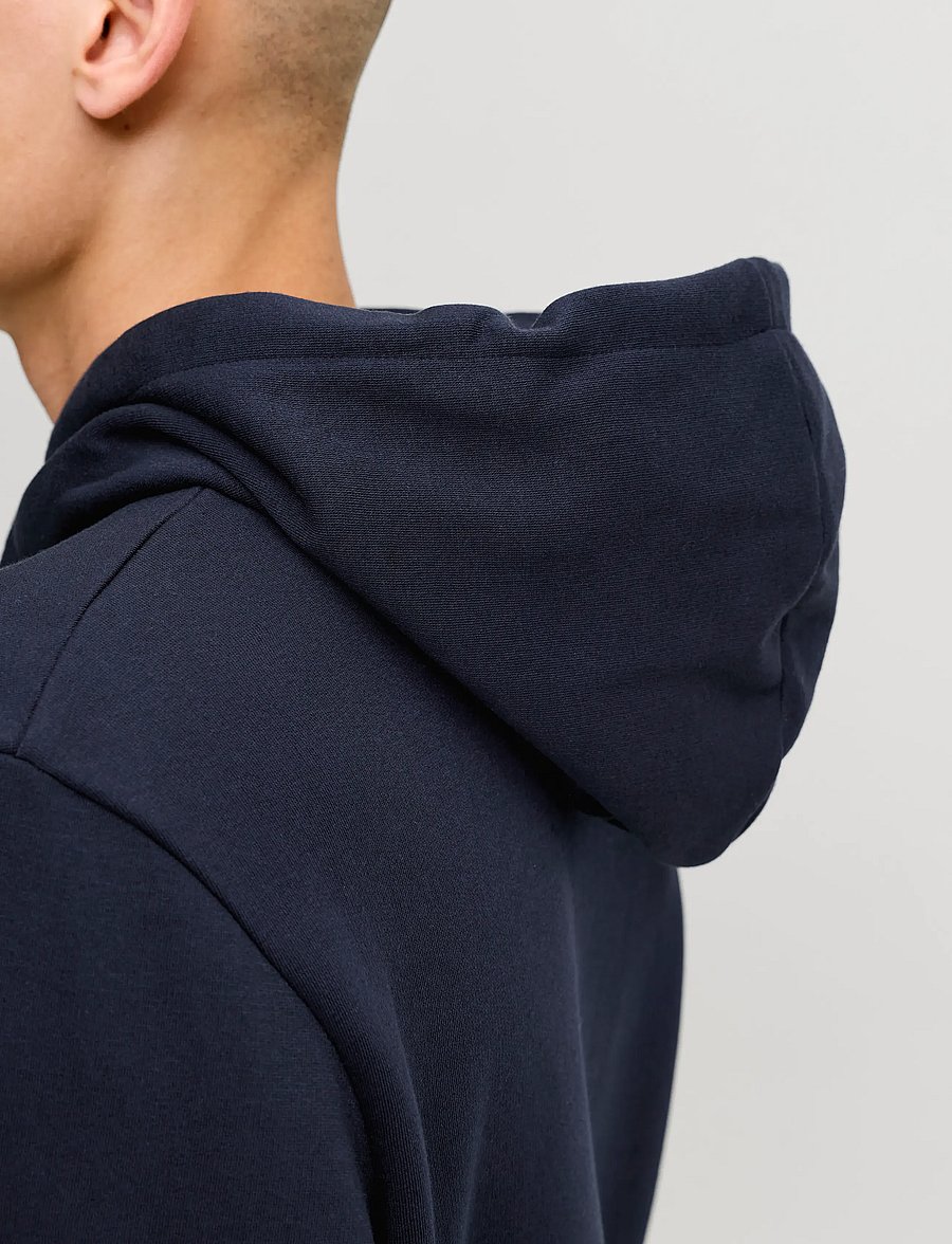 Jack & Jones - JJELOGO SWEAT HOOD 2 COL AW26 SN - kapuutsiga dressipluusid - navy blazer - 5