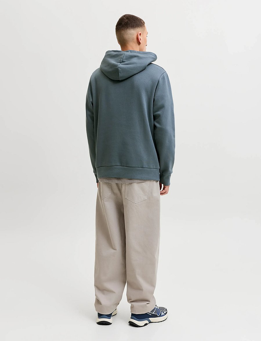 Jack & Jones - JJELOGO SWEAT HOOD 2 COL AW26 SN - kapuutsiga dressipluusid - turbulence - 2