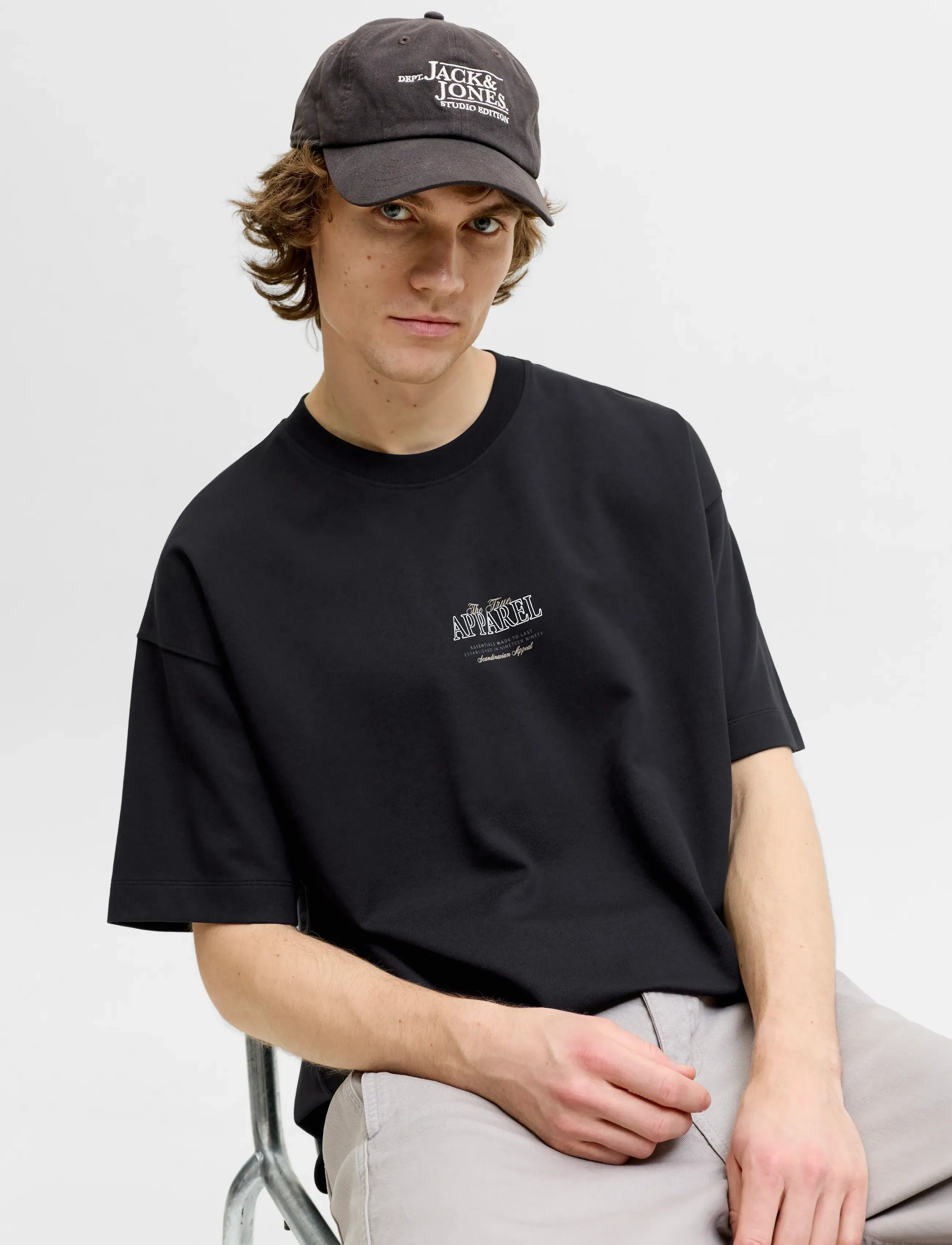 JACK & JONES Jjebarron Studio Tee Ss O-Neck Sn t-shirts med tryck herr – bild 5