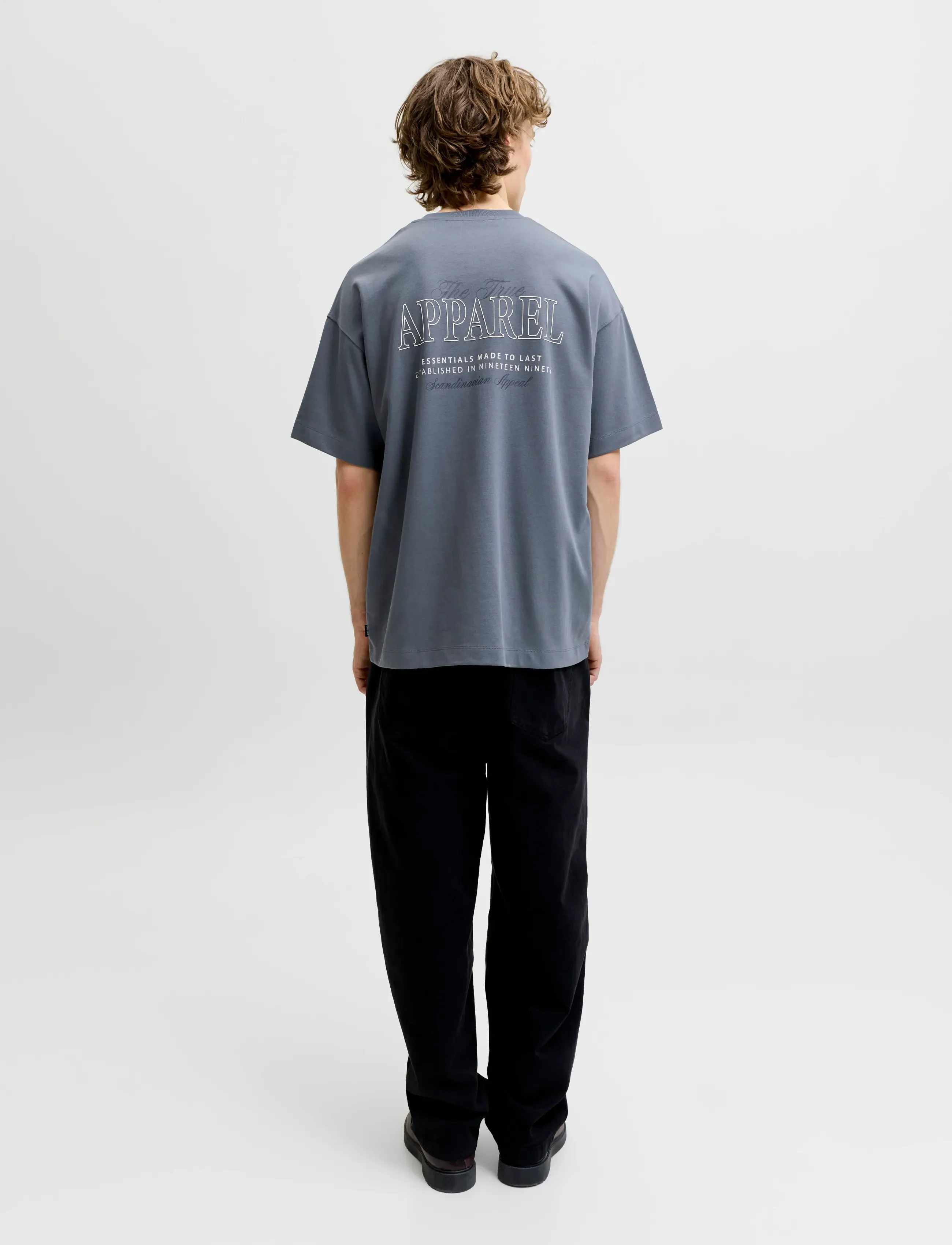 Jack & Jones - JJEBARRON STUDIO TEE SS O-NECK SN - lühikeste varrukatega t-särgid - turbulence - 3