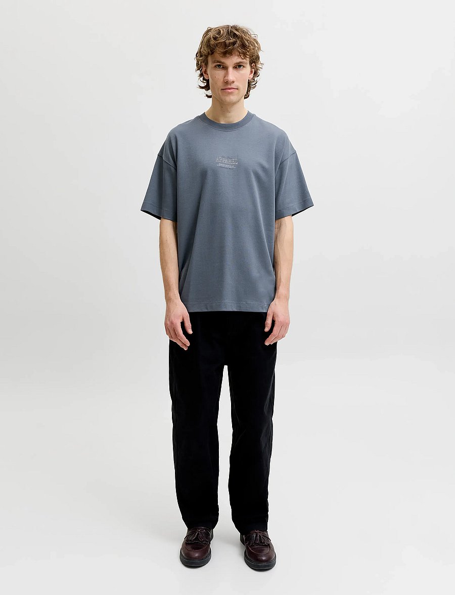Jack & Jones - JJEBARRON STUDIO TEE SS O-NECK SN - lühikeste varrukatega t-särgid - turbulence - 4