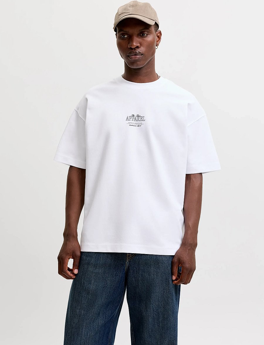 Jack & Jones - JJEBARRON STUDIO TEE SS O-NECK SN - white - 0