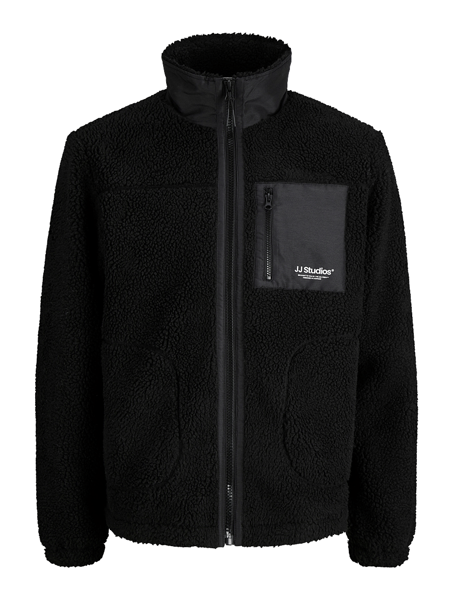 Jack & Jones - JJESOHO TEDDY JACKET AW26 NOOS - fall jackets - black - 0
