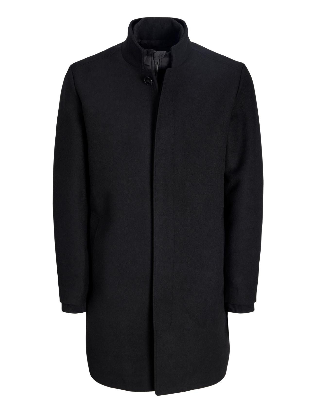 Jack & Jones JJEMELTON WOOL BLEND COAT AW26 SN - Ytterkläder - BLACK / black