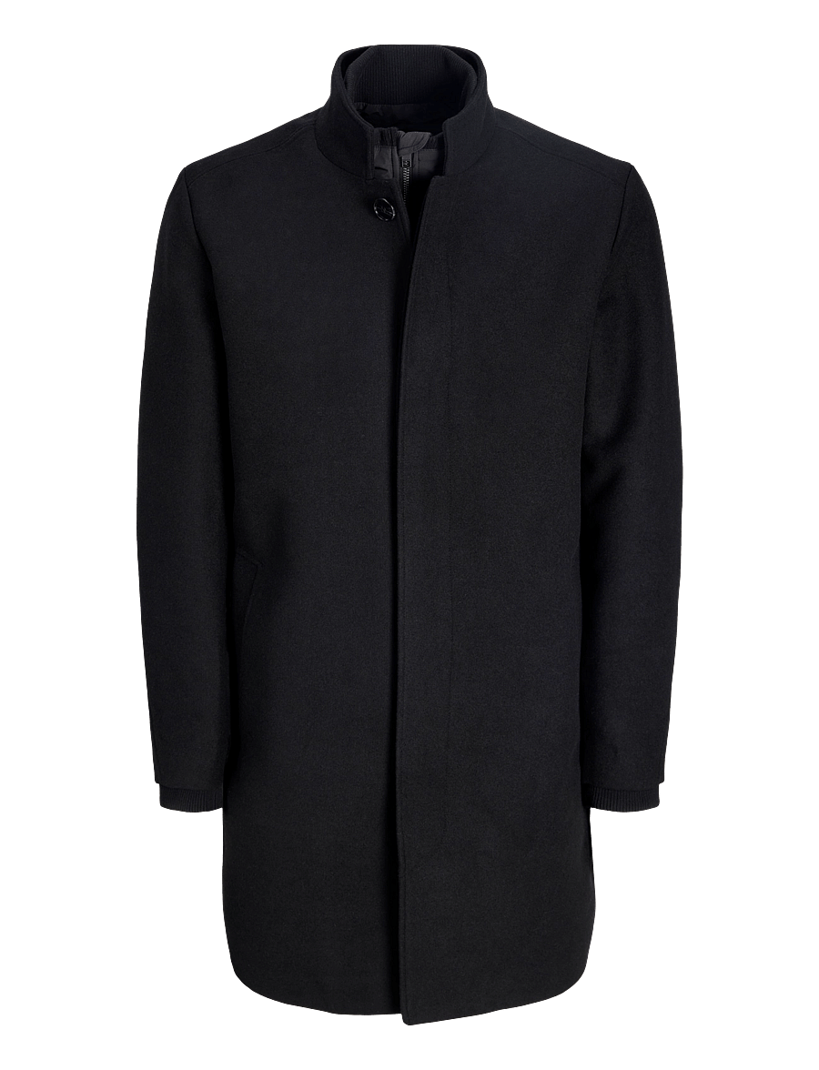 Jack & Jones - JJEMELTON WOOL BLEND COAT AW26 SN - ullrockar - black - 0
