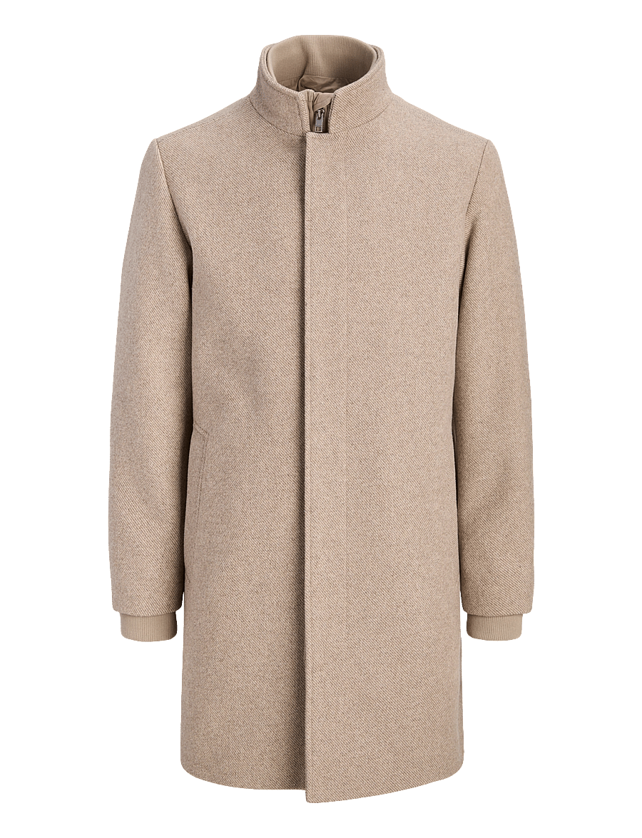 Jack & Jones - JJEMELTON WOOL BLEND COAT AW26 SN - ullrockar - greige - 0
