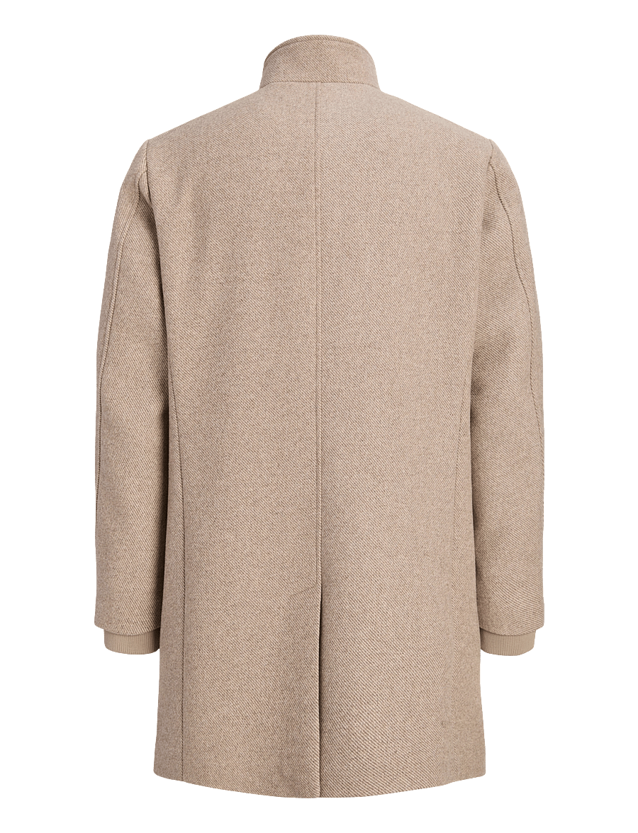 Jack & Jones - JJEMELTON WOOL BLEND COAT AW26 SN - ullrockar - greige - 1