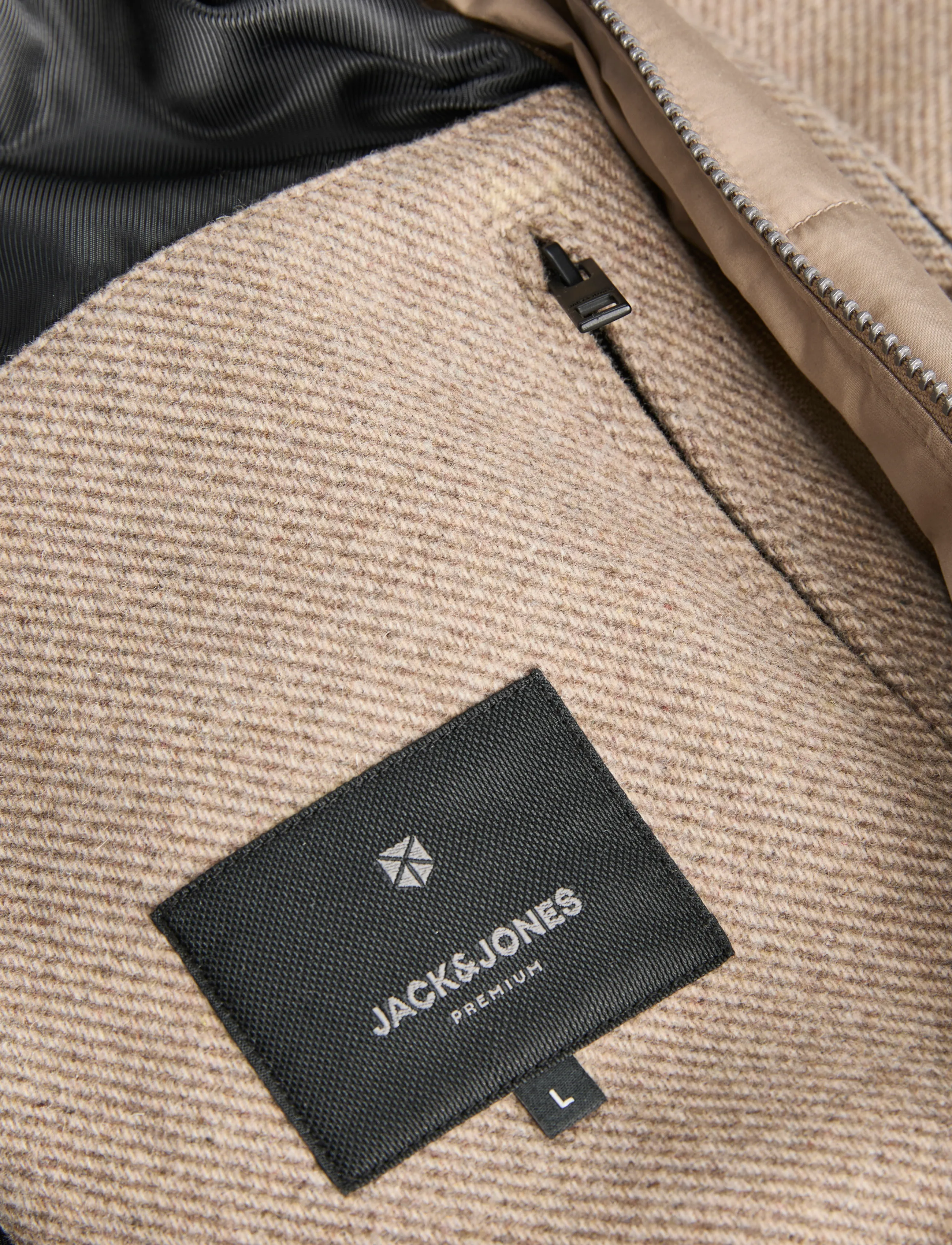 Jack & Jones - JJEMELTON WOOL BLEND COAT AW26 SN - uldfrakker - greige - 3