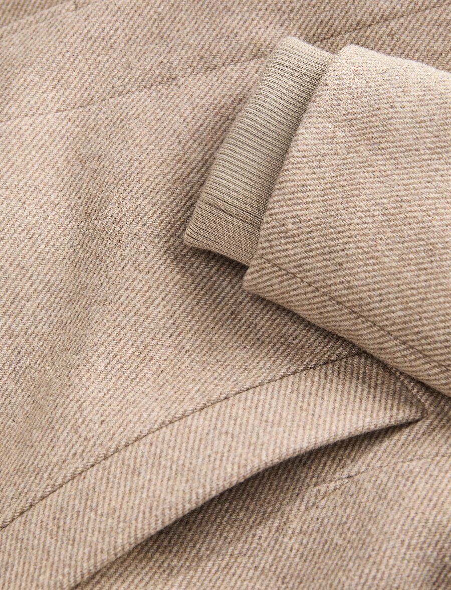Jack & Jones - JJEMELTON WOOL BLEND COAT AW26 SN - uldfrakker - greige - 4