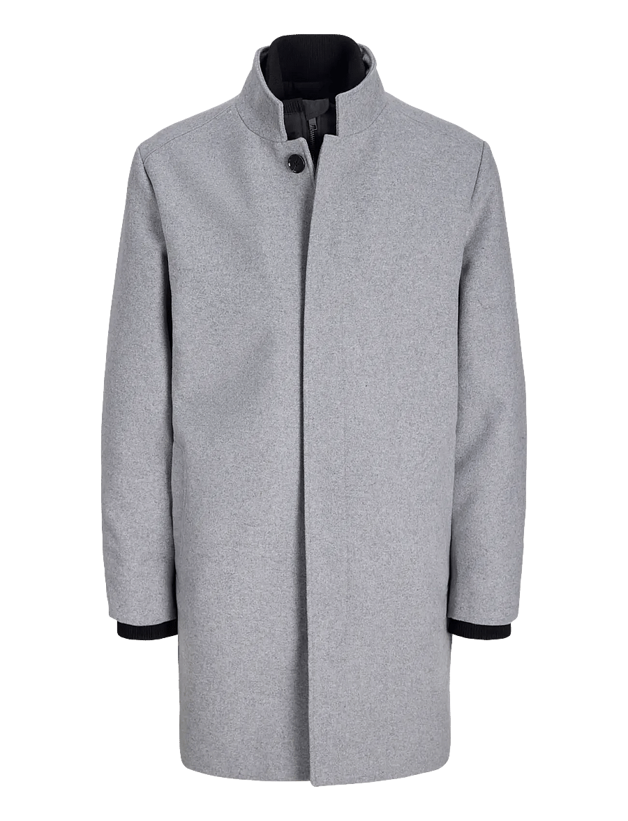Jack & Jones - JJEMELTON WOOL BLEND COAT AW26 SN - winterjacken - light grey melange - 0