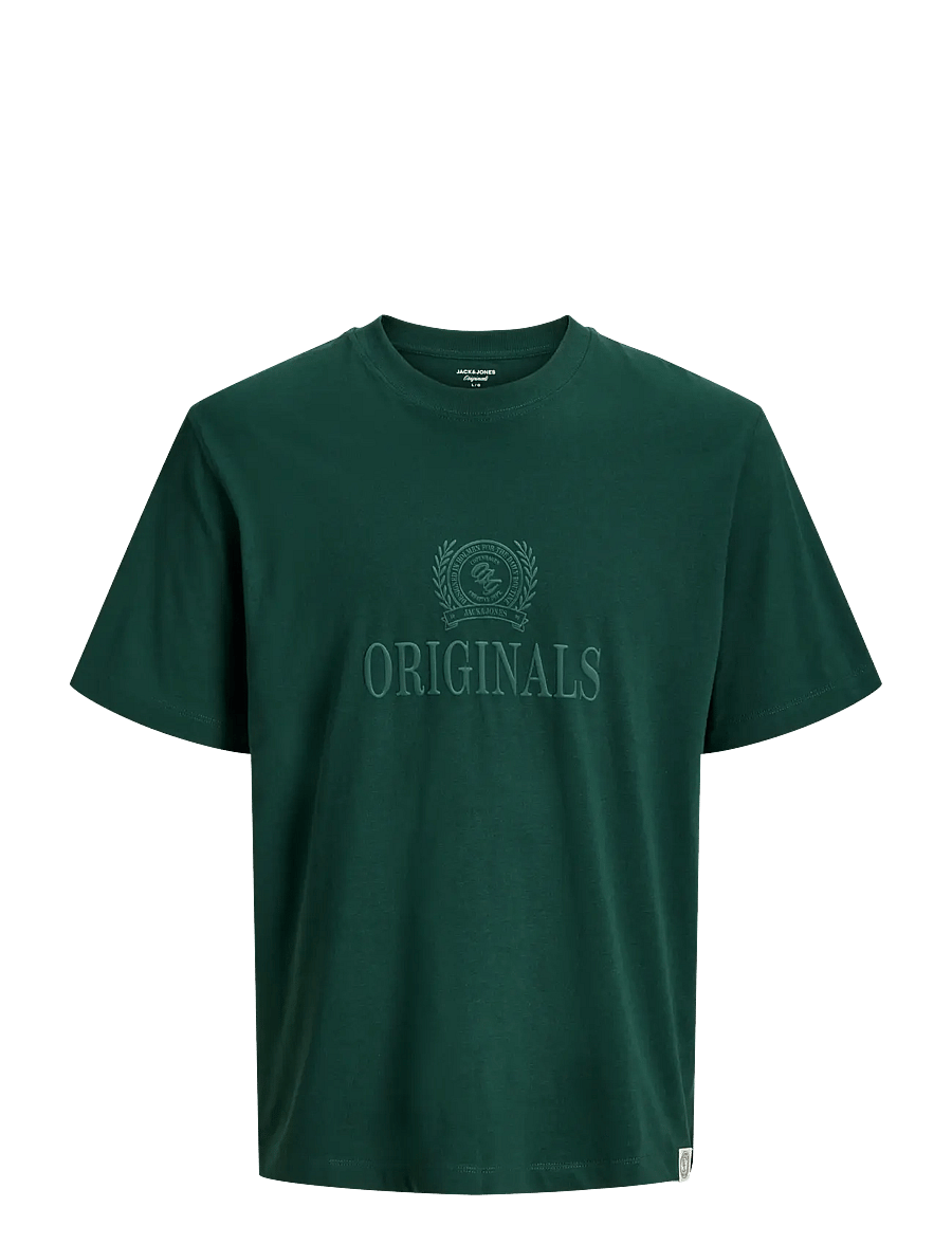 Jack & Jones - JORFREDERIKSBERG MONOGRAM TEE SS CN SN - kurzärmelige t-shirts - pine grove - 1