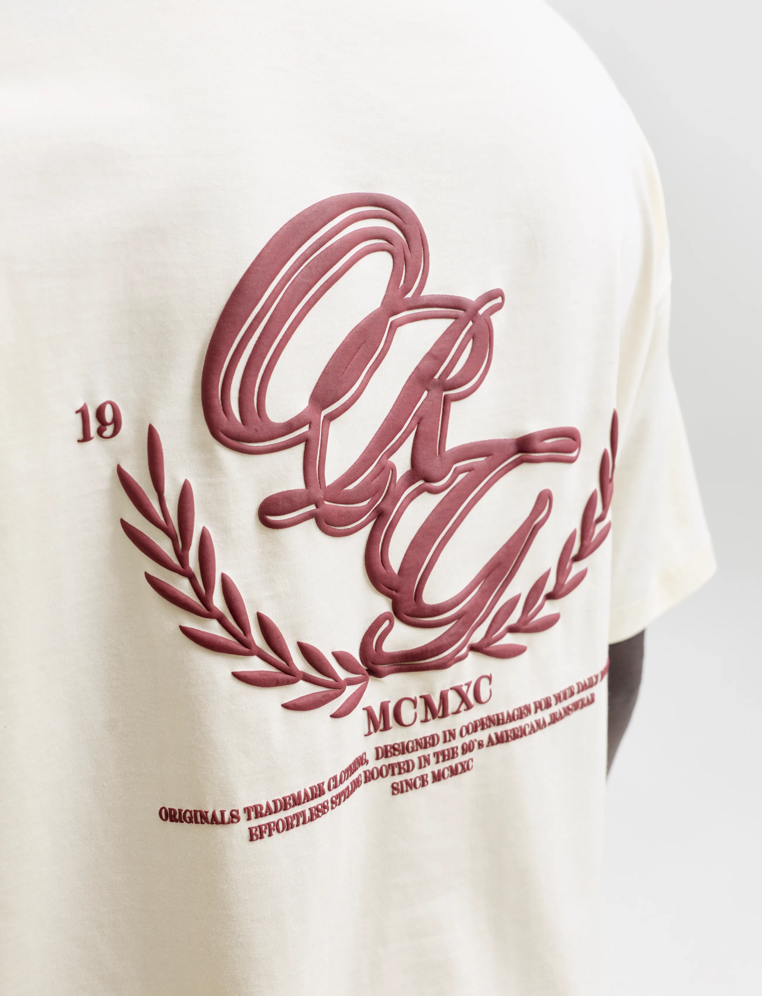 Jack & Jones - JORFREDERIKSBERG BACK TEE SS CN LN - kortärmade t-shirts - antique white - 5