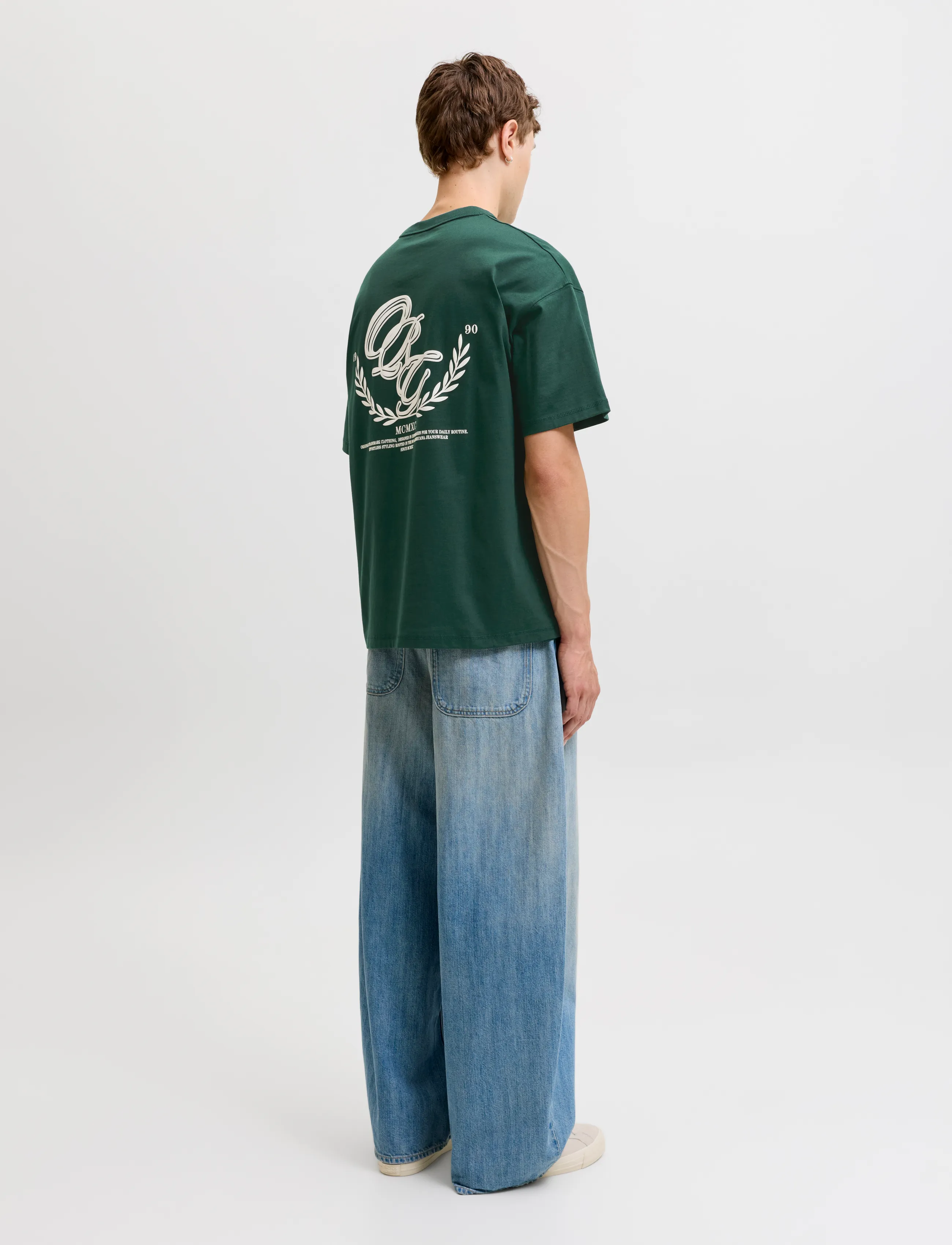 Jack & Jones - JORFREDERIKSBERG BACK TEE SS CN LN - kortärmade t-shirts - pine grove - 3