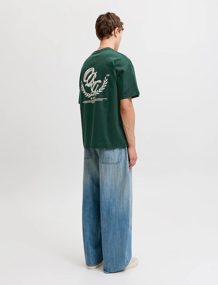Jack & Jones - JORFREDERIKSBERG BACK TEE SS CN LN - kortärmade t-shirts - pine grove - 3