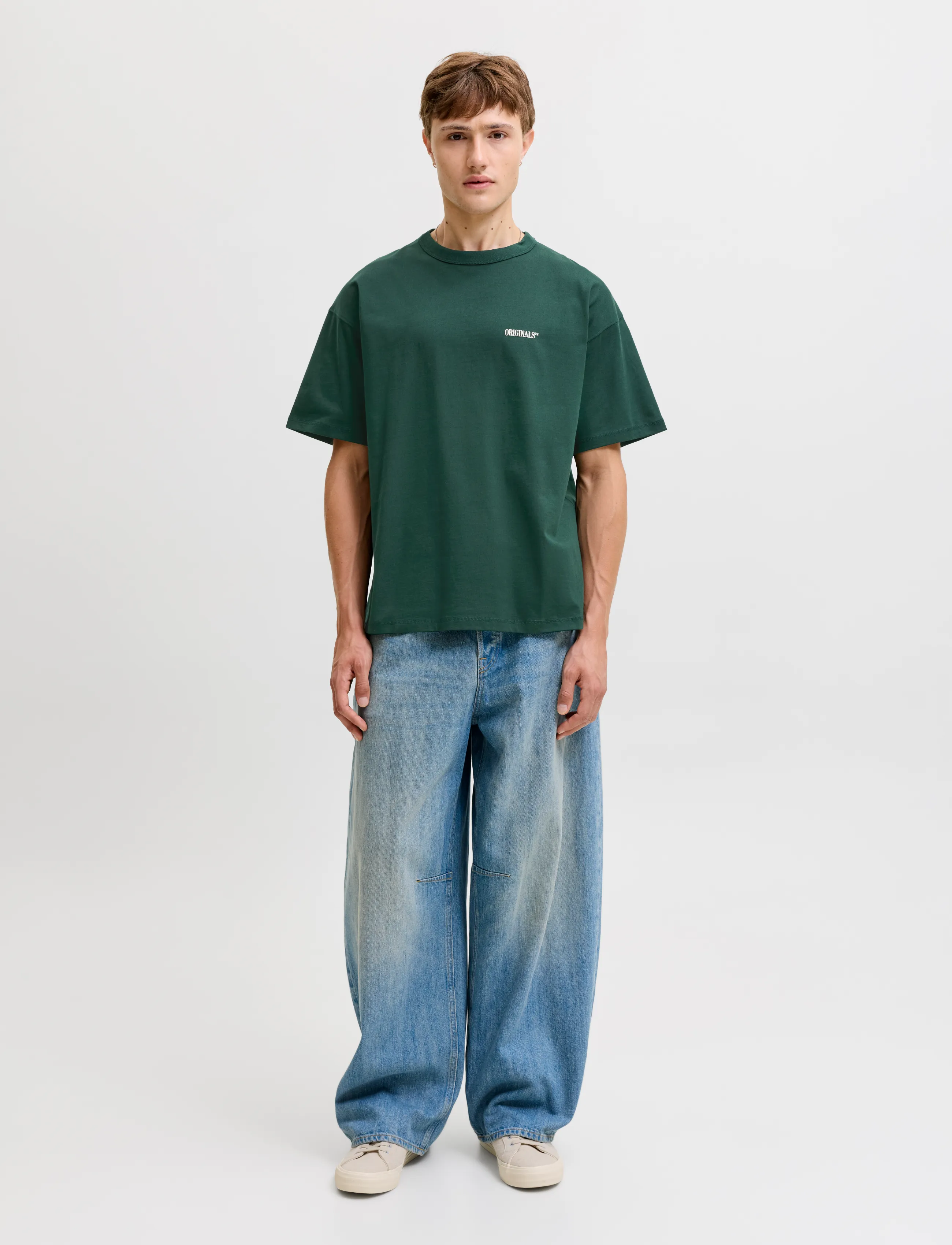 Jack & Jones - JORFREDERIKSBERG BACK TEE SS CN LN - kortärmade t-shirts - pine grove - 4