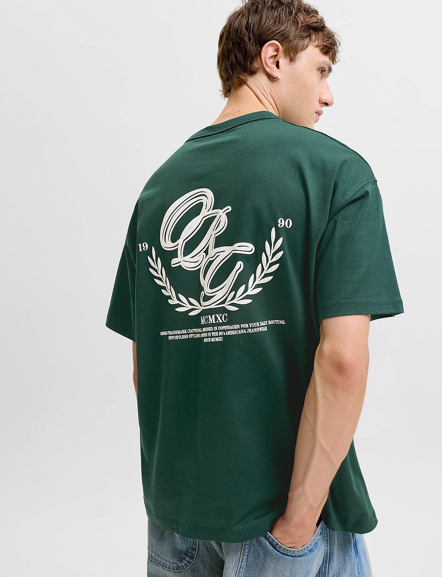 Jack & Jones - JORFREDERIKSBERG BACK TEE SS CN LN - kortärmade t-shirts - pine grove - 5