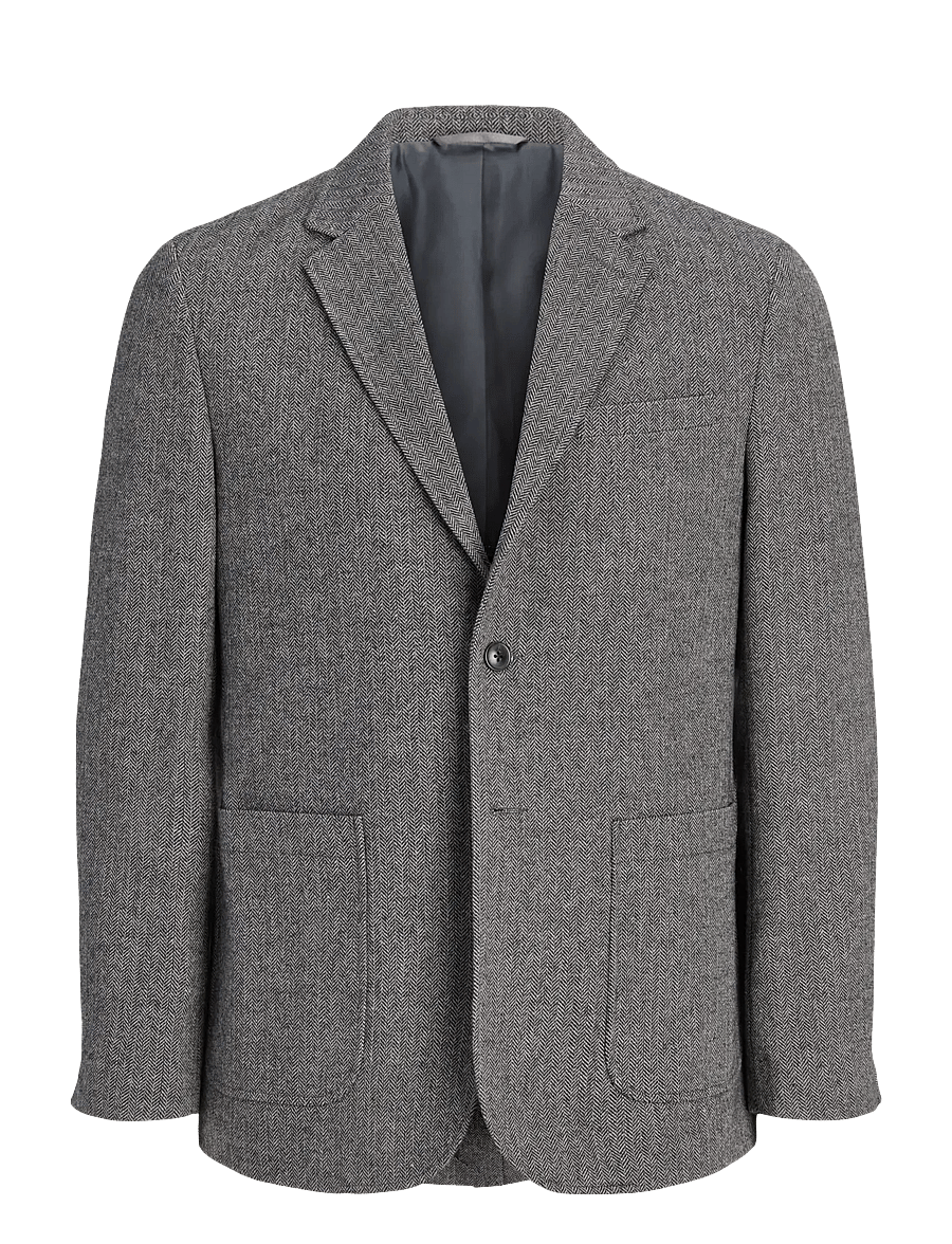 Jack & Jones - JPRBLUMARTIN TWEED DALTON BLAZER - enkelknäppta kavajer - dark grey - 0