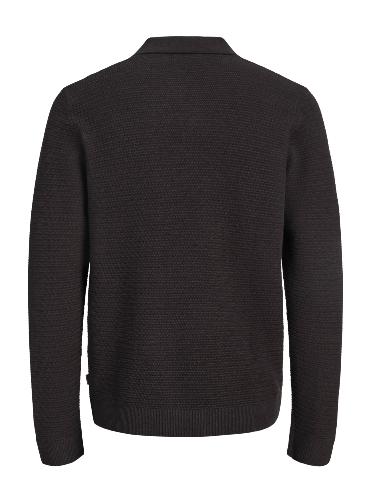 Jack & Jones - JPRBLURILEY KNIT POLO LS - långärmade stickade pikétröjor - ganache - 1
