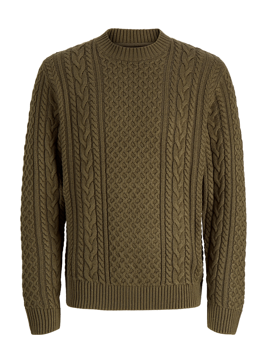 Jack & Jones - JPRBLUCALLUM CABLE KNIT CREW NECK - rund hals - crocodile - 0