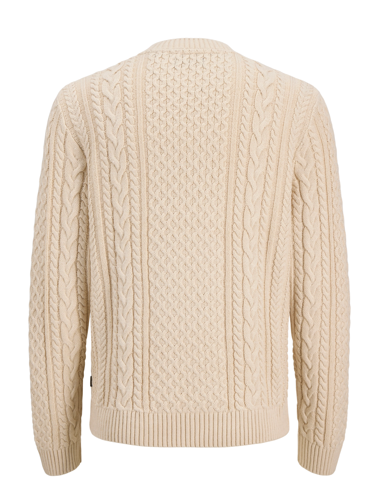 Jack & Jones - JPRBLUCALLUM CABLE KNIT CREW NECK - round necks - parchment - 1