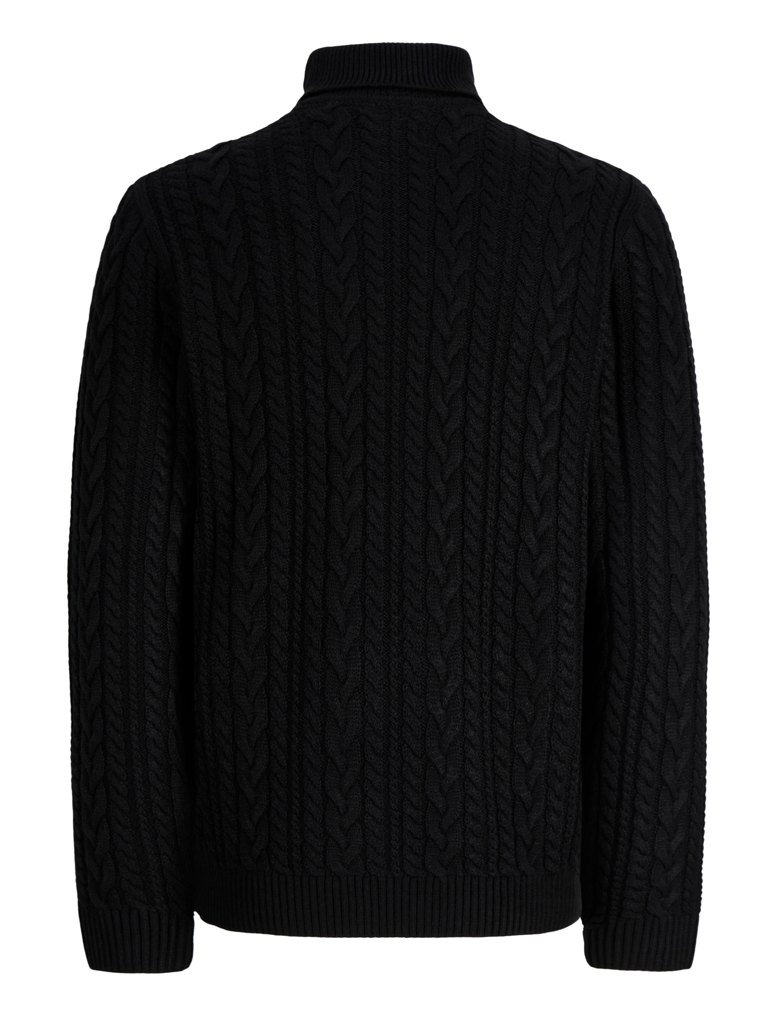 Jack & Jones - JPRBLUCALLUM CABLE KNIT ROLL NECK - black - 1