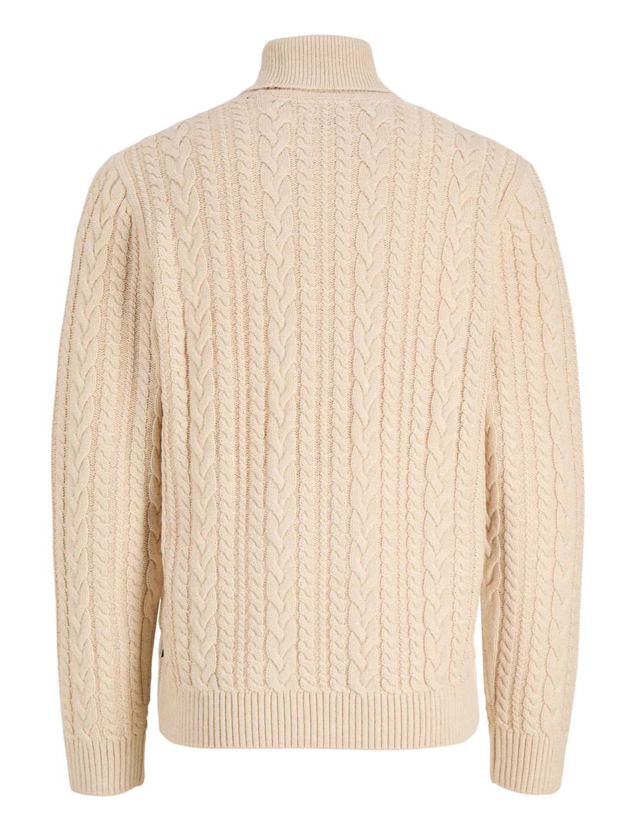 Jack & Jones - JPRBLUCALLUM CABLE KNIT ROLL NECK - turtlenecks - parchment - 1