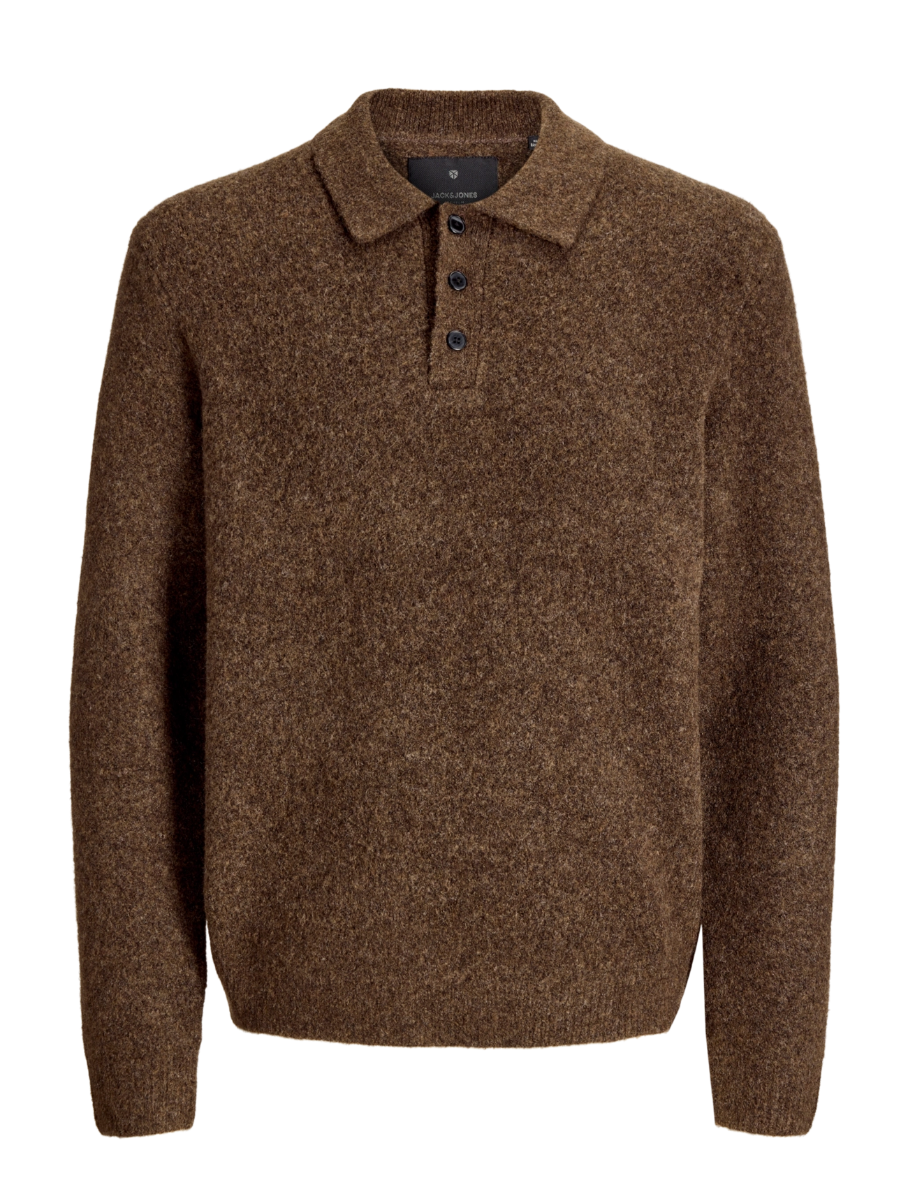 Jack & Jones JPRBLASIMON SOUFFLE KNIT POLO - Polosärgid - CHOCOLATE TORTE / brown