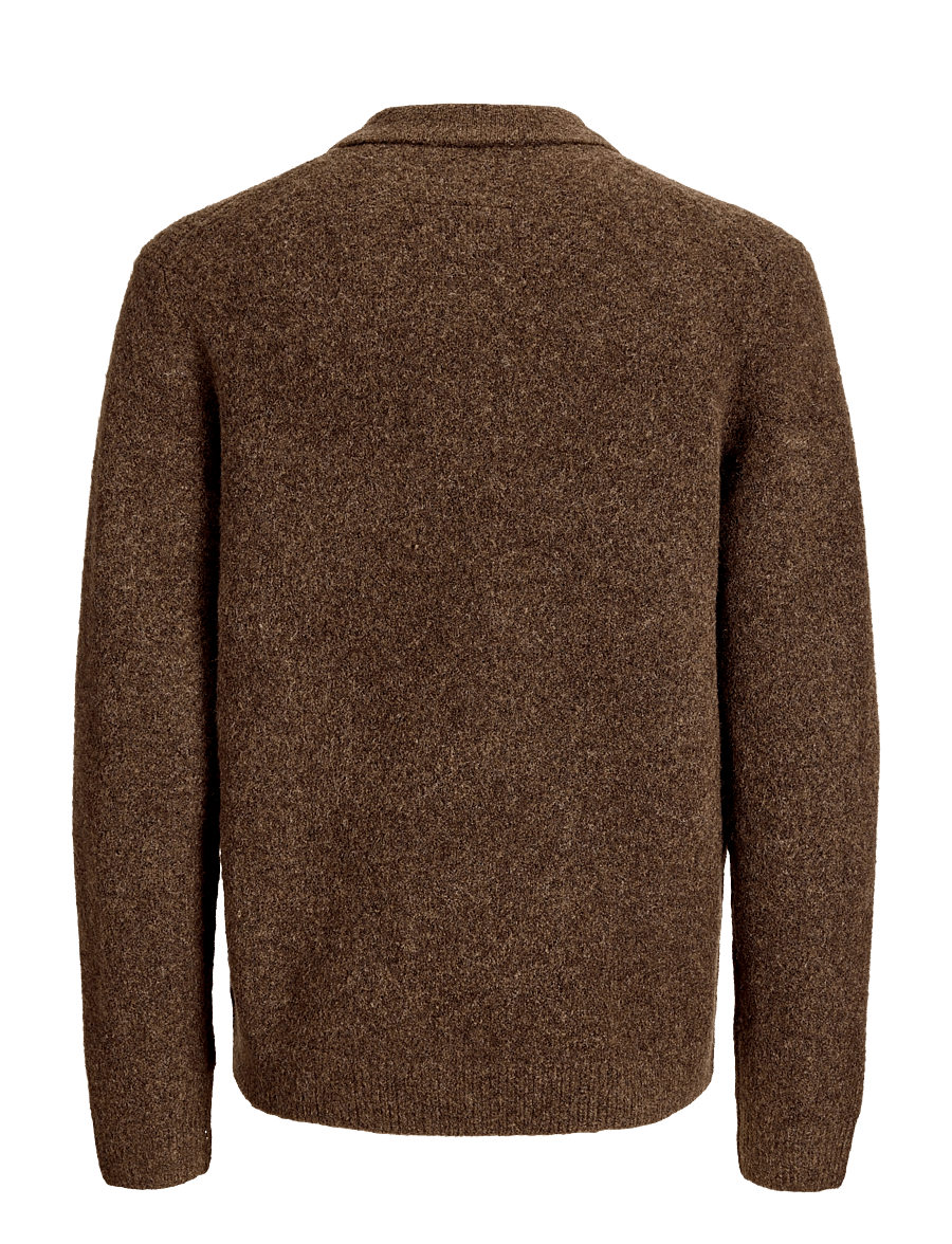 Jack & Jones - JPRBLASIMON SOUFFLE KNIT POLO - chocolate torte - 1
