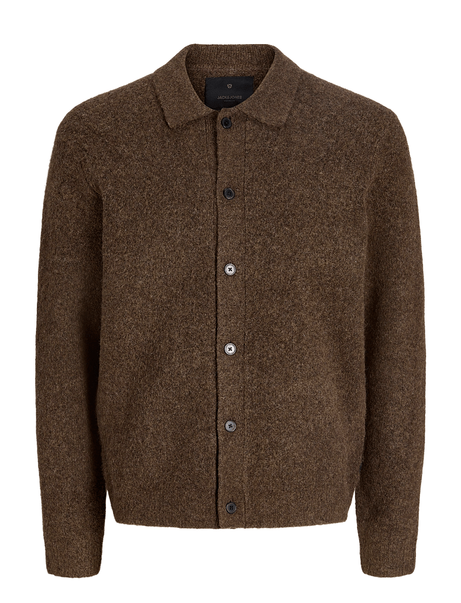 Jack & Jones - JPRBLASIMON SOUFFLE CARDIGAN - cardigans - chocolate torte - 0