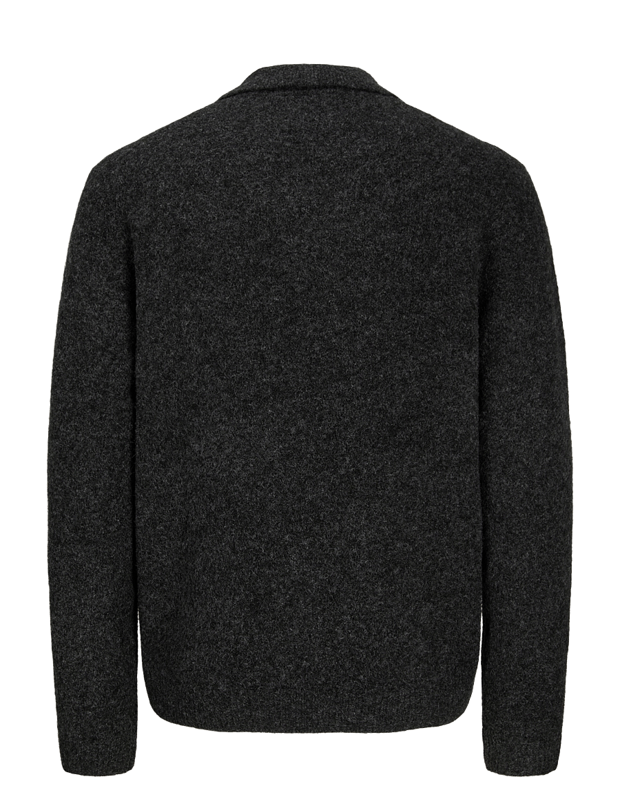 Jack & Jones - JPRBLASIMON SOUFFLE CARDIGAN - kardiganid - medium grey melange - 1