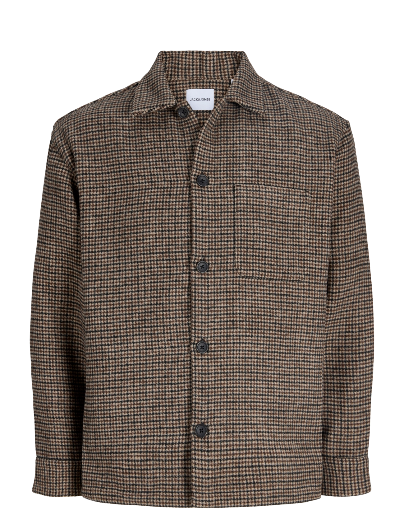 Jack & Jones JJESOHO OLLIE OVERSHIRT LS SN - Üleriided - COCOA / brown