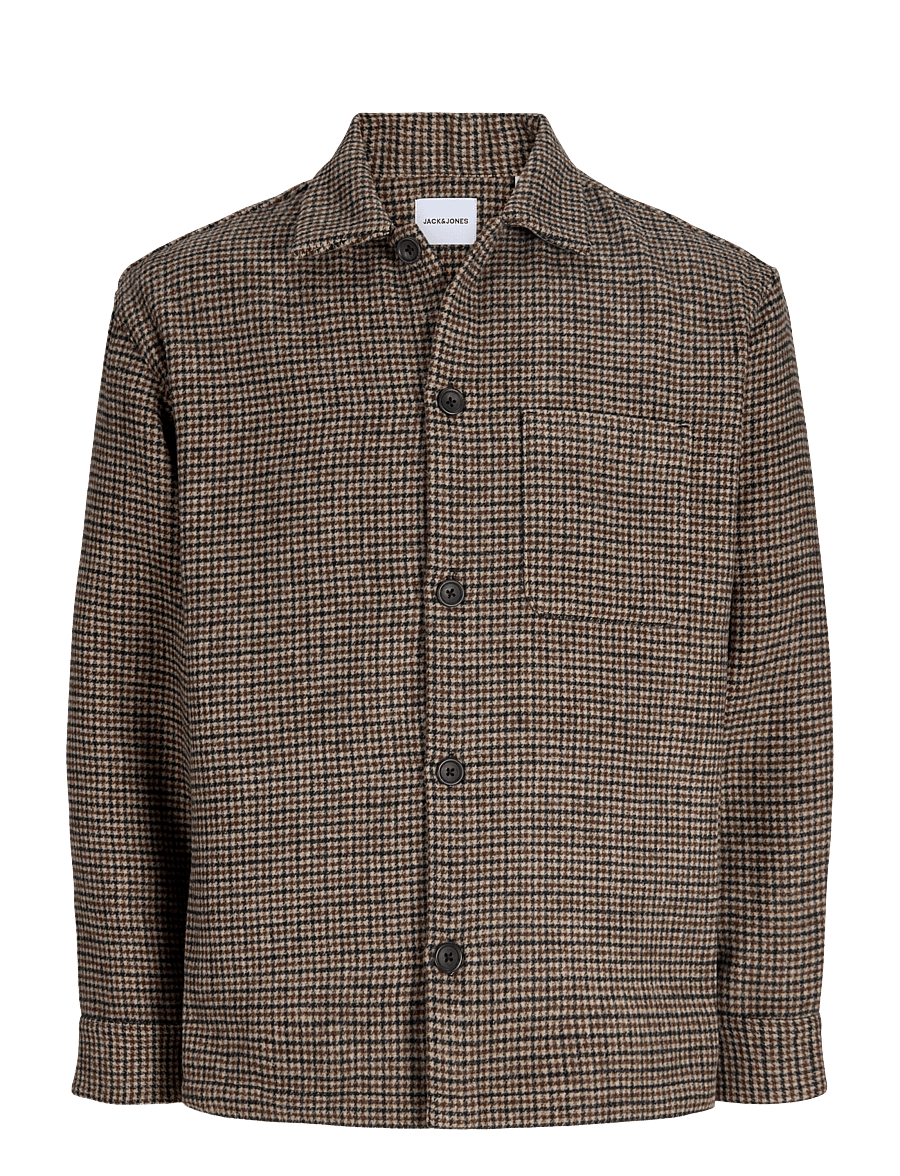 Jack & Jones - JJESOHO OLLIE OVERSHIRT LS SN - cocoa - 0